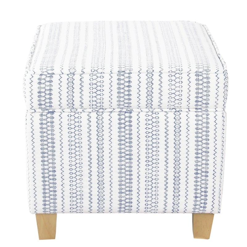 Benjara Pyp Square Storage Ottoman- 18