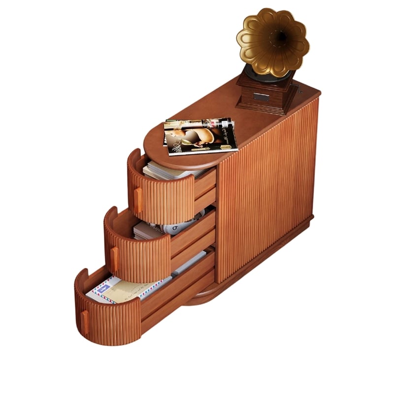Benjara Lixy Side End Table- Narrow 24