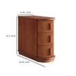 Benjara Lixy Side End Table- Narrow 24