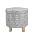 Benjara Loni Round Storage Ottoman- 19