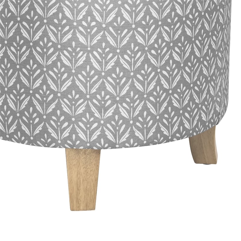 Benjara Loni Round Storage Ottoman- 19