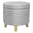 Benjara Loni Round Storage Ottoman- 19