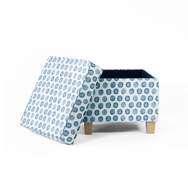 Benjara Pyp Square Storage Ottoman- 18
