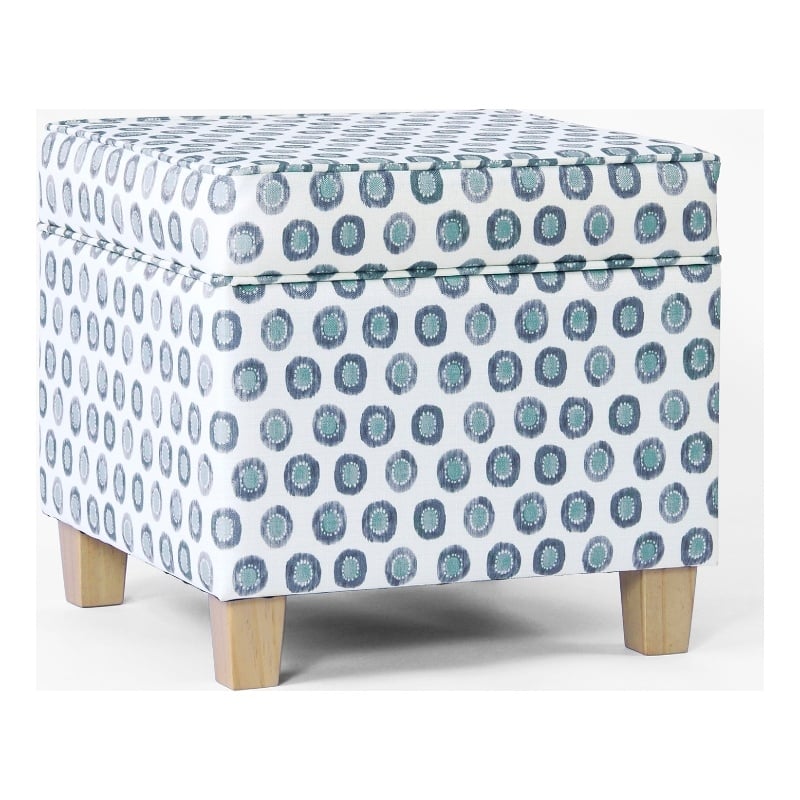 Benjara Pyp Square Storage Ottoman- 18