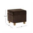 Benjara Pyp Square Storage Ottoman- 18