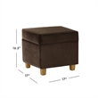 Benjara Pyp Square Storage Ottoman- 18