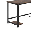 Benjara Reversible L Shaped Desk w Charging and Display Shelf- 55