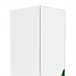 Benjara Ely Slim Closet Cabinet w Mirror- 1 Drawer- 71 Inch- White Melamine