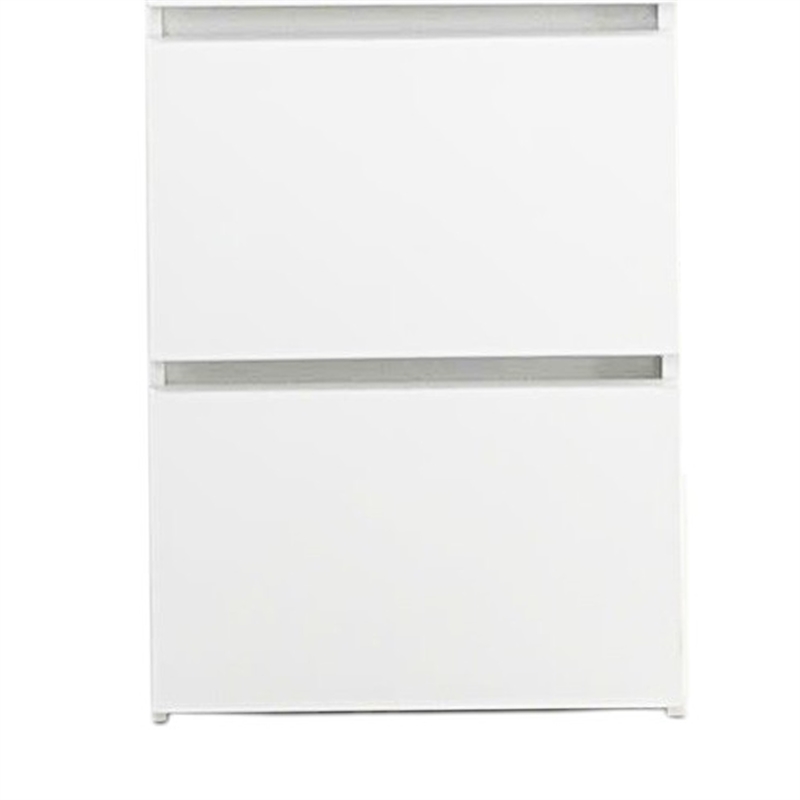 Benjara Ely Slim Closet Cabinet- 3 Drawers- 71 Inch- White Melamine and Wood