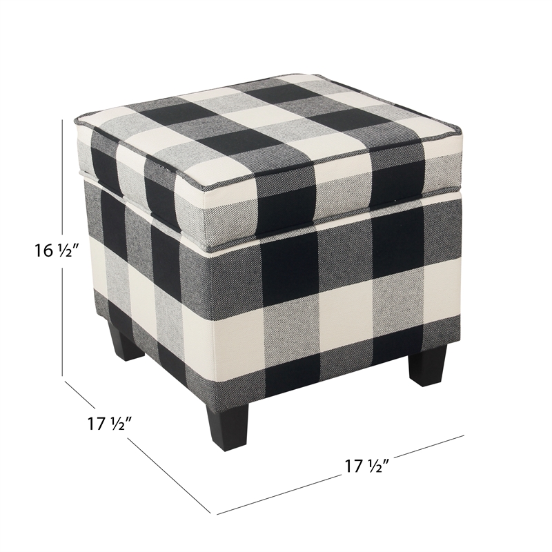 Benjara Pyp Square Storage Ottoman- 18