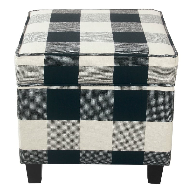 Benjara Pyp Square Storage Ottoman- 18