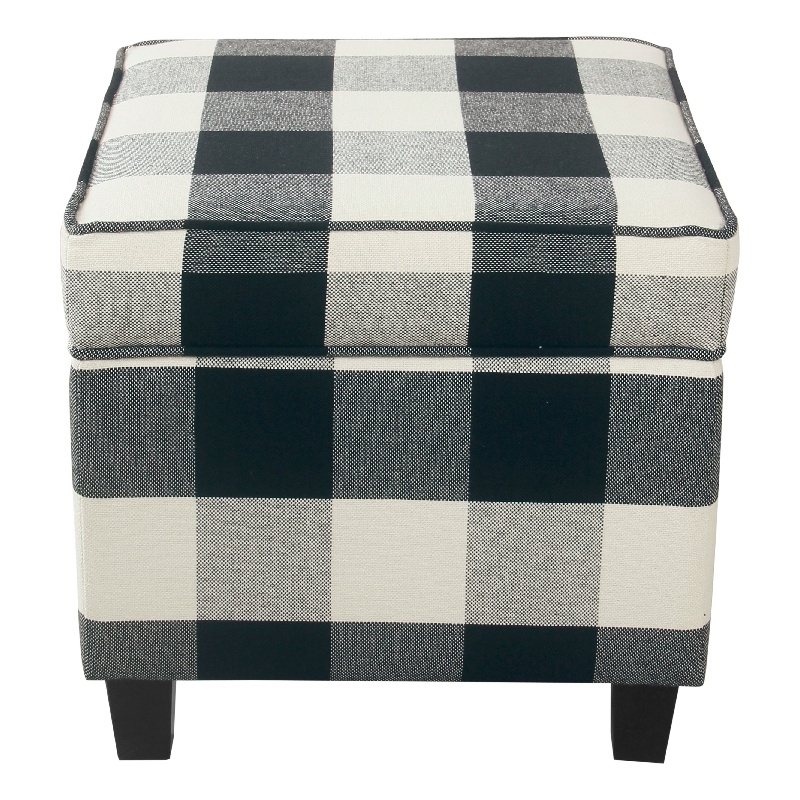 Benjara Pyp Square Storage Ottoman- 18