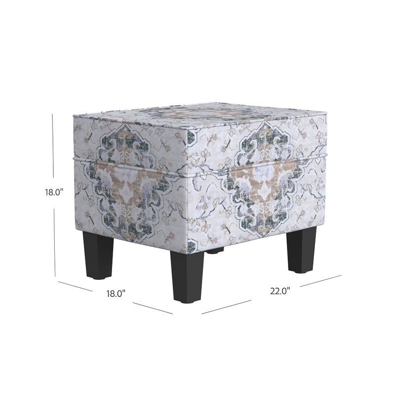 Benjara Ishi Accent Storage Ottoman- 22