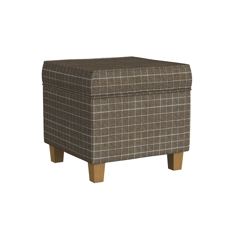 Benjara Pyp Square Storage Ottoman- 18