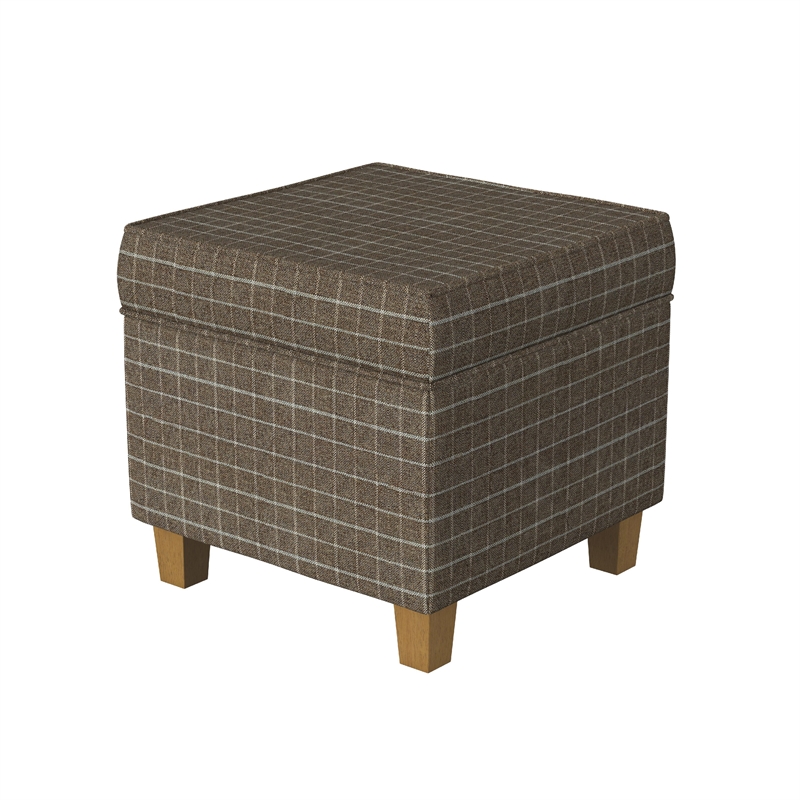 Benjara Pyp Square Storage Ottoman- 18