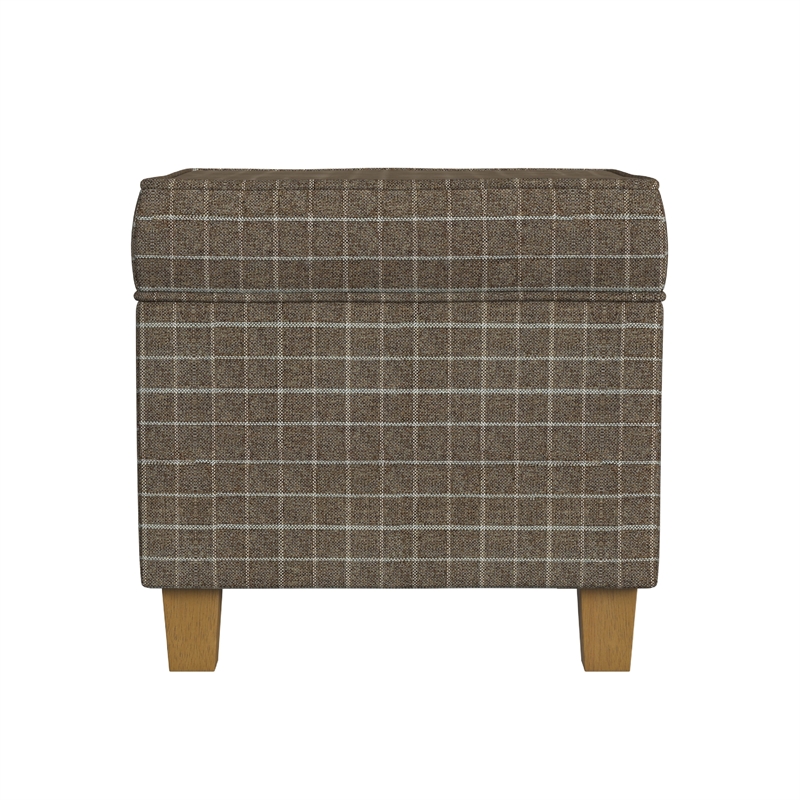 Benjara Pyp Square Storage Ottoman- 18