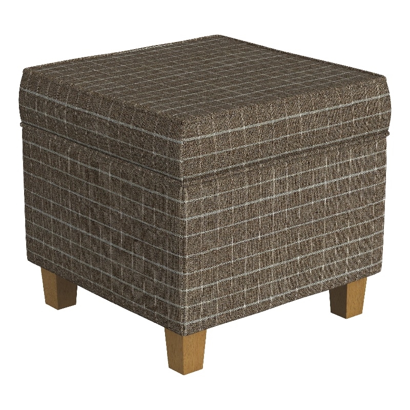 Benjara Pyp Square Storage Ottoman- 18