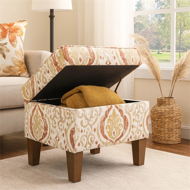 Benjara Ishi Accent Storage Ottoman- 22