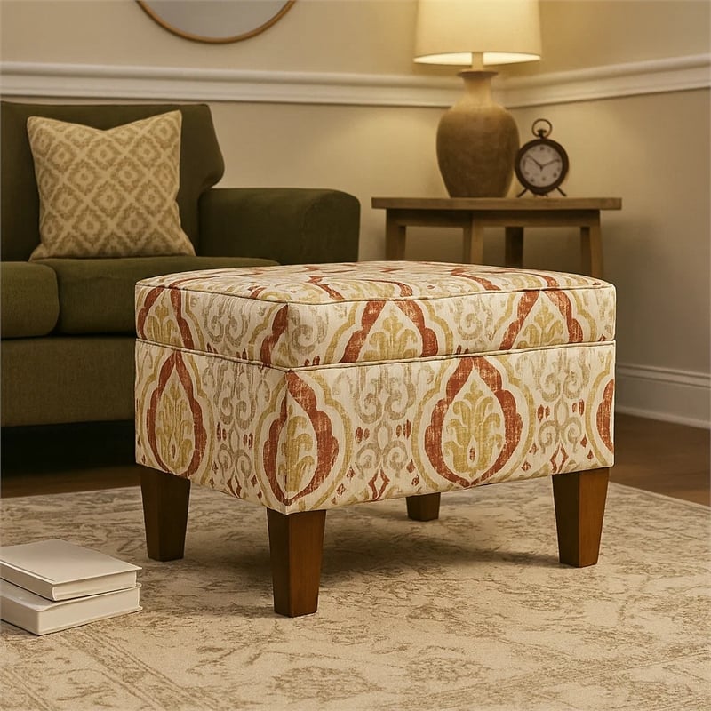 Benjara Ishi Accent Storage Ottoman- 22