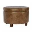 Benjara Soni Round Storage Ottoman- 24
