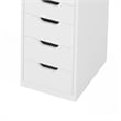 Benjara Computer Desk w 5 Drawers and White Metal Legs- 47