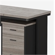Benjara Executive Desk w File Cabinet and Reversible L Setup- 83