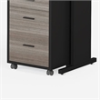 Benjara Executive Desk w File Cabinet and Reversible L Setup- 83