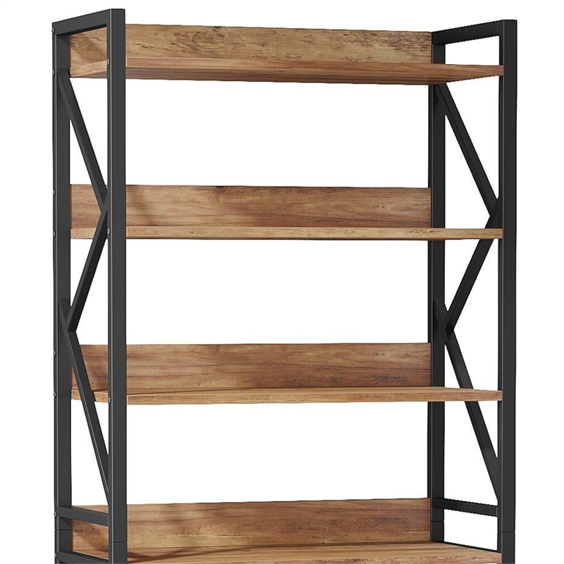 Benjara 5 Tier Bookshelf w 2 Drawers- 71