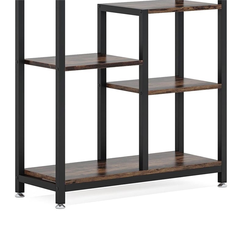 Benjara Industrial Art Bookshelf w 8 Open Shelves- 31
