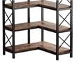 Benjara Corner Bookcase- 7 Tier w 14 Open Shelves- 79