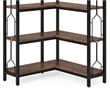 Benjara 7 Tier Corner Bookcase- 14 Open Wood Shelves- 79