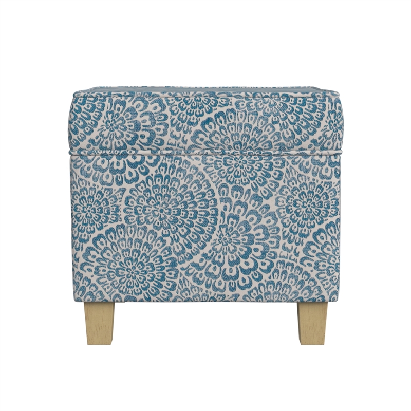 Benjara Pyp Square Storage Ottoman- 18