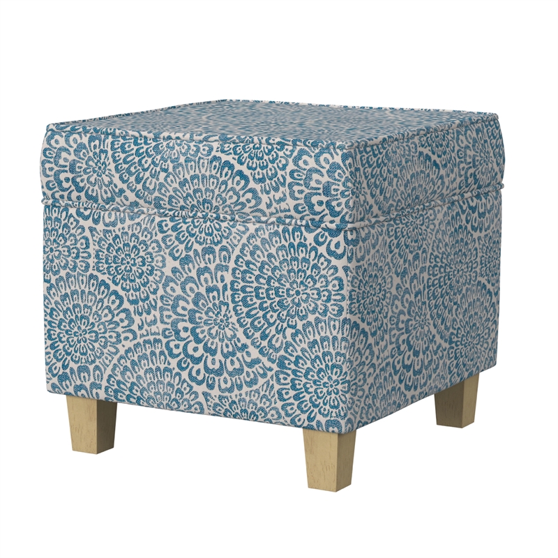 Benjara Pyp Square Storage Ottoman- 18