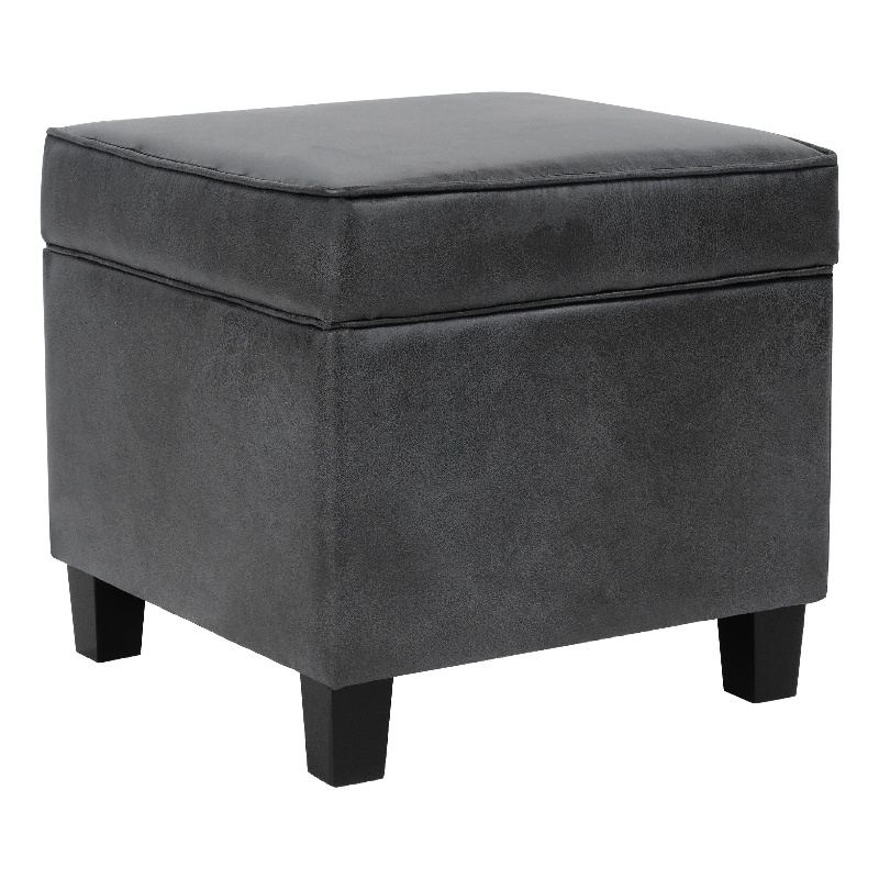 Benjara Pyp Square Storage Ottoman- 18