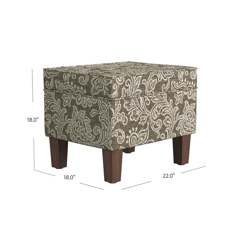 Benjara Ishi Accent Storage Ottoman- 22
