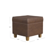 Benjara Pyp Square Storage Ottoman- 18