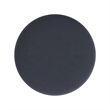 Benjara Sem Round Accent Ottoman- Royal Blue Channel Stitched Velvet 18 Inch