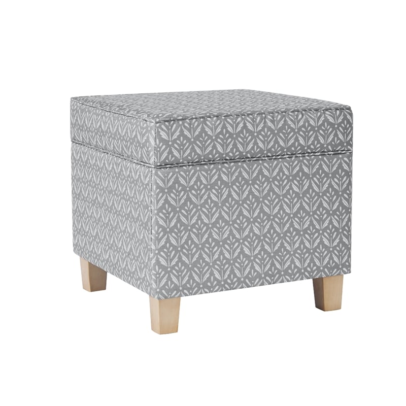 Benjara Pyp Square Storage Ottoman- 18