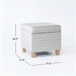 Benjara Pyp Square Storage Ottoman- 18