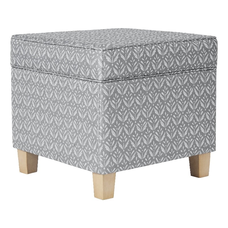 Benjara Pyp Square Storage Ottoman- 18