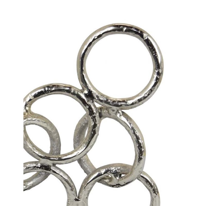 Benjara Abstract Interlinked Ring Sculpture w Black Base- 15