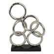 Benjara Abstract Interlinked Ring Sculpture w Black Base- 15