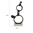 Benjara Lo Abstract Interlinked Ring Sculpture- Solid White Base- Black Metal
