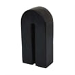 Benjara Modern Decorative Arch Sculpture in Matte Black Solid Marble- 8 Inch