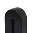 Benjara Modern Decorative Arch Sculpture in Matte Black Solid Marble- 8 Inch