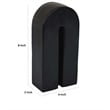Benjara Modern Decorative Arch Sculpture in Matte Black Solid Marble- 8 Inch