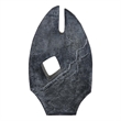 Benjara Stone Age Inspired Abstract Sculpture w Geometric Cutout- Black Resin