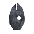 Benjara Stone Age Inspired Abstract Sculpture w Geometric Cutout- Black Resin