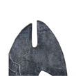 Benjara Stone Age Inspired Abstract Sculpture w Geometric Cutout- Black Resin