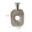 Benjara Peny Decorative Flower Vase- 22 Inch- Narrow Neck- Silver Resin Base